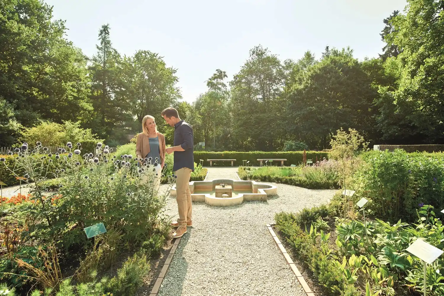 Spaziergang durch den Kräutergarten